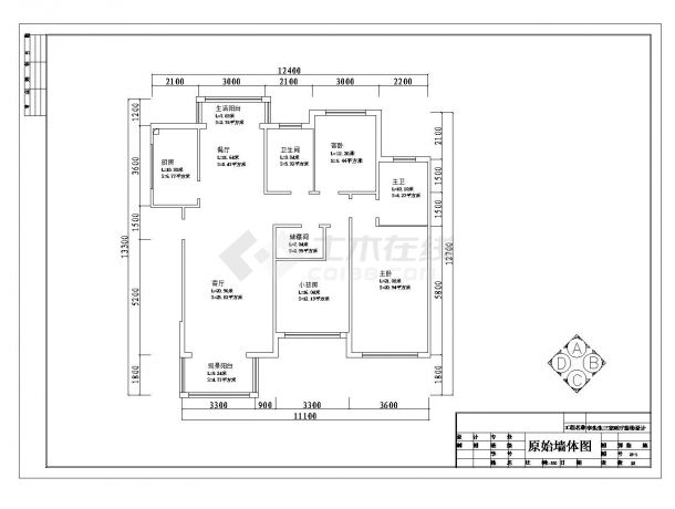 湖南省现代家居房结构布置CAD规划详图-图一