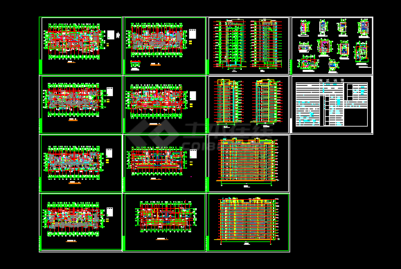 一套高层住宅楼全套建筑施工图纸（标注详细）-图一