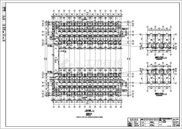 某学校6层框剪结构宿舍楼建筑设计施工图-图二