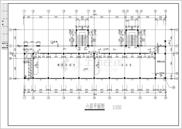 南宁6层框架教学楼建筑结构施工图-图二