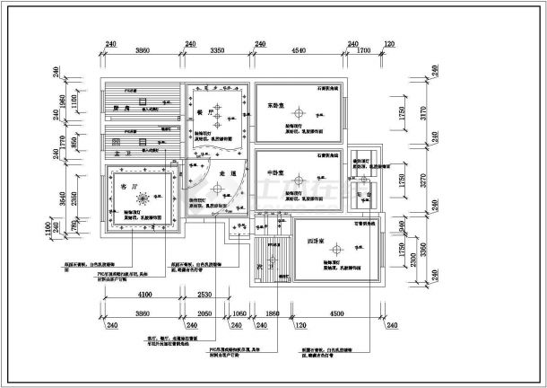 某地全套的住宅装修电气CAD图纸-图二