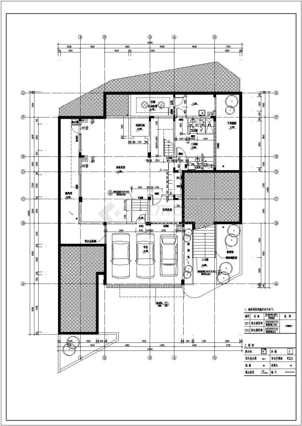 一套简单实用的豪华大别墅建筑图纸-图一