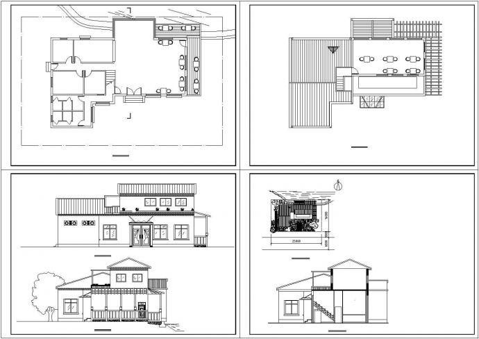 某咖啡厅建筑设计方案图_图1