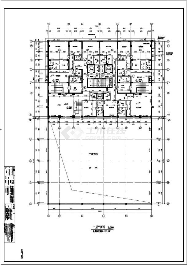 某地区二十二层住宅楼建筑设计方案图-图二
