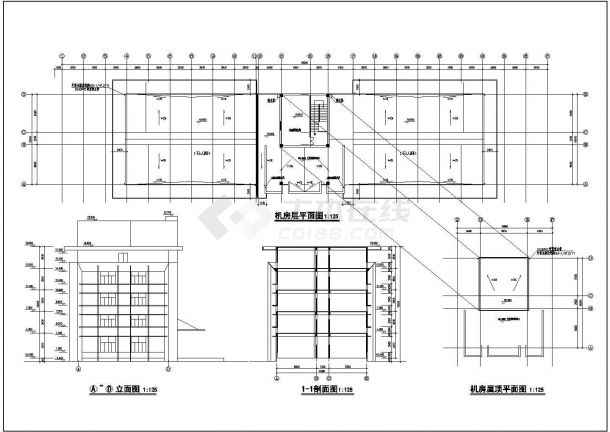某五层办公楼建筑设计方案图（共4张）-图二