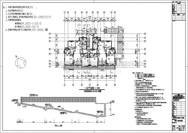 张家港某小区17层住宅楼建筑设计施工图-图二