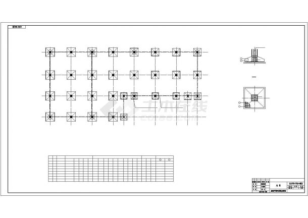 某地一套矿井公司食堂框架结构设计图-图二