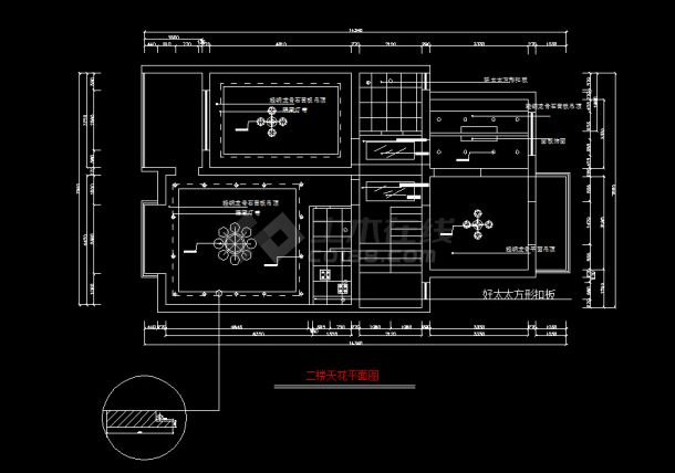 某地一套比较精美的二层复式建筑cad施工图（含效果图）-图二