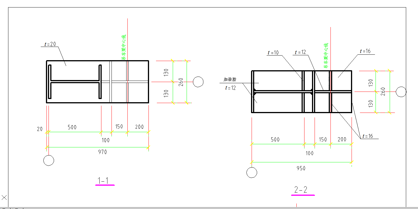 某地门式刚架结构之单牛腿节点详图CAD图纸