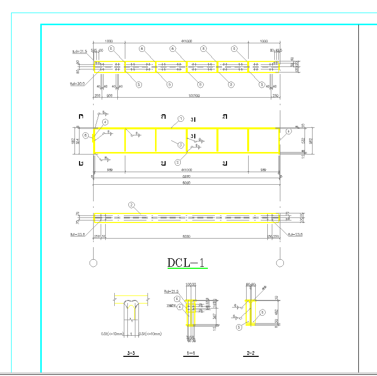 某地门式刚架厂房吊车梁节点构造详图CAD图纸