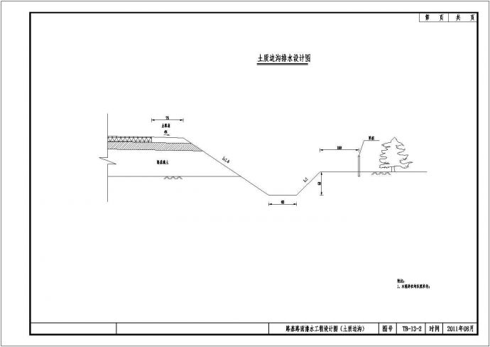 公路改造工程路基路面排水工程(土质边沟)节点详图设计_图1