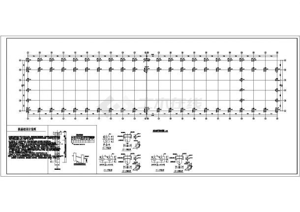 完整的26米跨单层钢结构车间施工图-图二