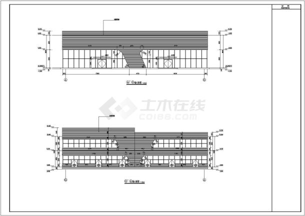 某地二层汽车4S店建筑设计方案图纸-图二