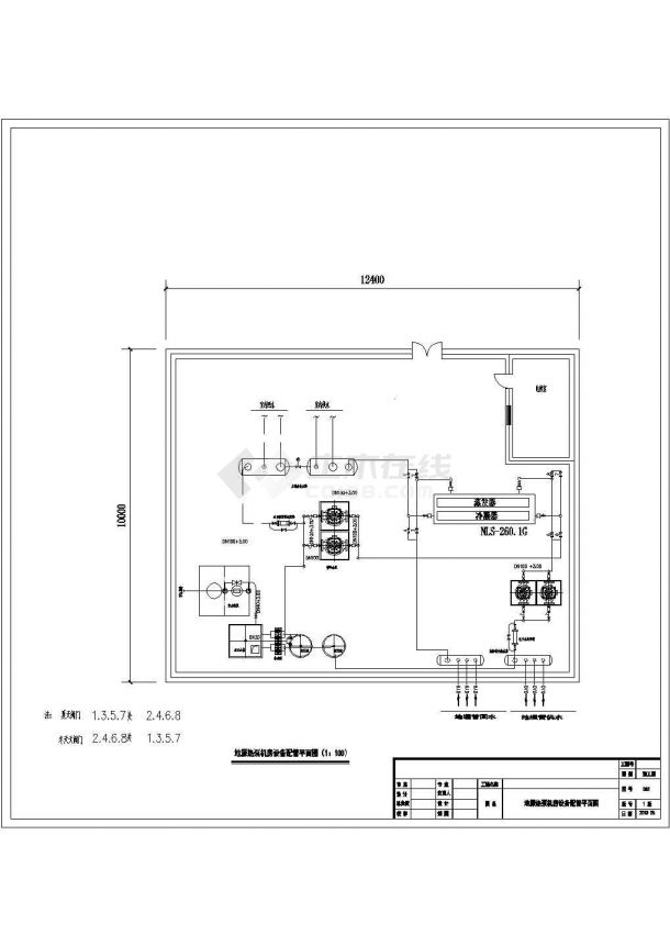 地源热泵机房图及地埋管示意图（大样图）-图二