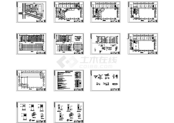 某四层中学教学楼建筑施工图-图一