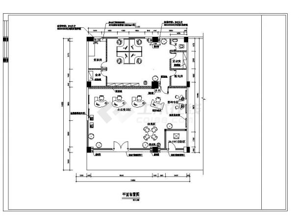 某市中国移动营业厅装饰施工图CAD规划详图-图二