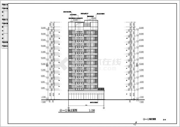 某小区两套高层住宅楼建筑设计施工图-图二