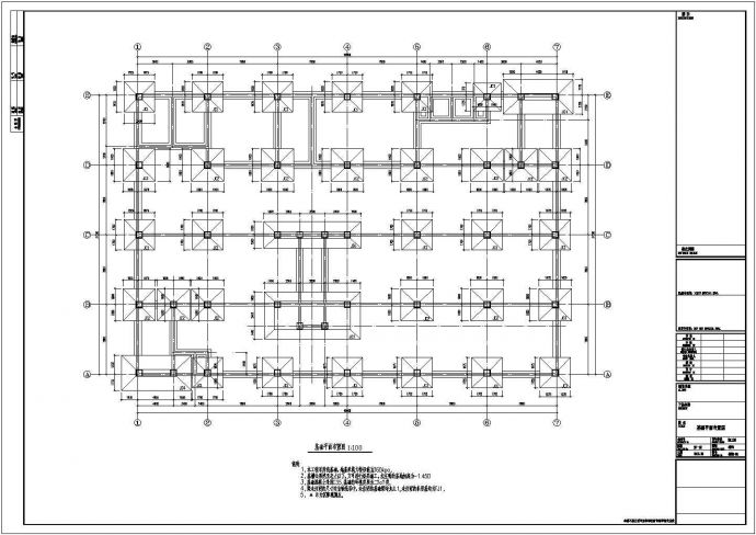 某地6层框架结构商场结构设计施工图纸_图1