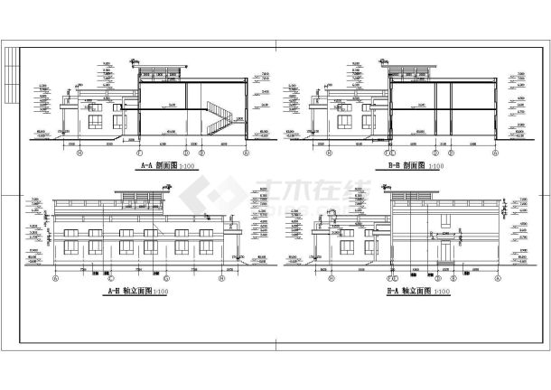 某学校二层教学综合楼建筑设计方案图纸-图二