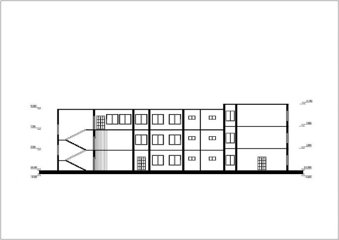 三层现代风格大学生活动中心设计_图1