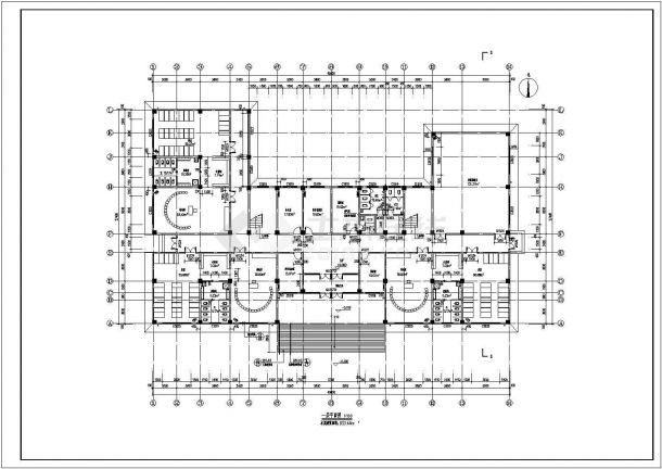 某县三层框架结构幼儿园建筑设计方案图纸-图二