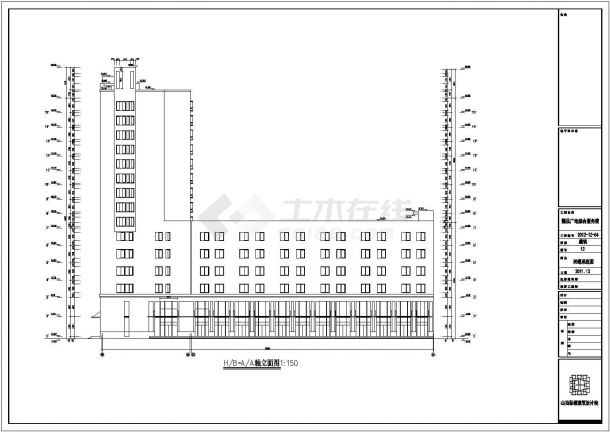 某地区十五层综合服务楼建筑设计方案图纸-图二
