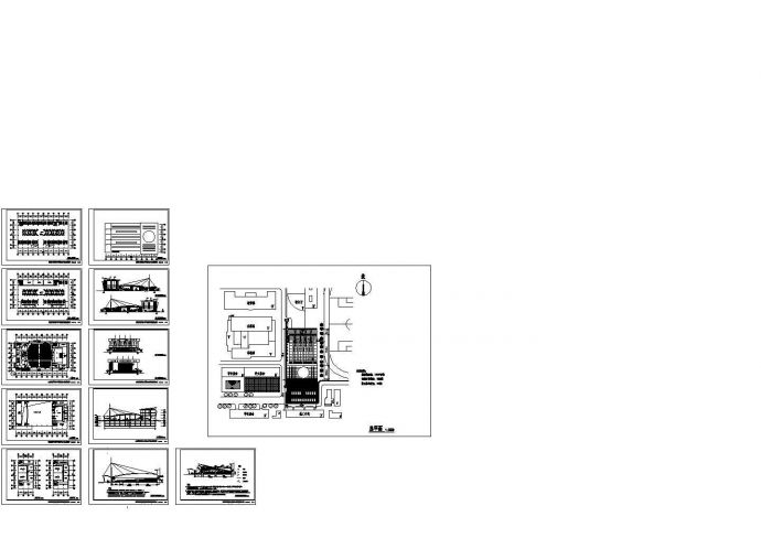 某学校学生活动中心（13941平方米）设计cad建筑方案图（大院设计，12张图）_图1