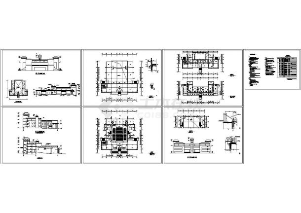 某学校三层框架结构艺术中心（4324.48平方米）设计cad全套建筑施工图（含设计说明）-图二