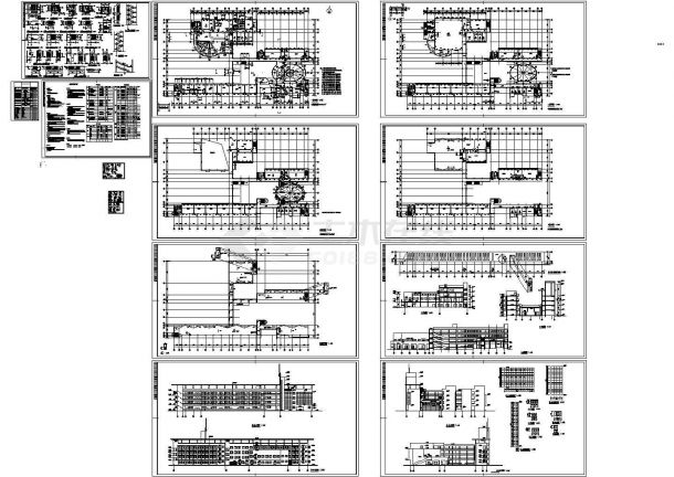 某学校四层框架结构综合楼（8383.84平方米）设计cad建筑施工图（含设计说明）-图一