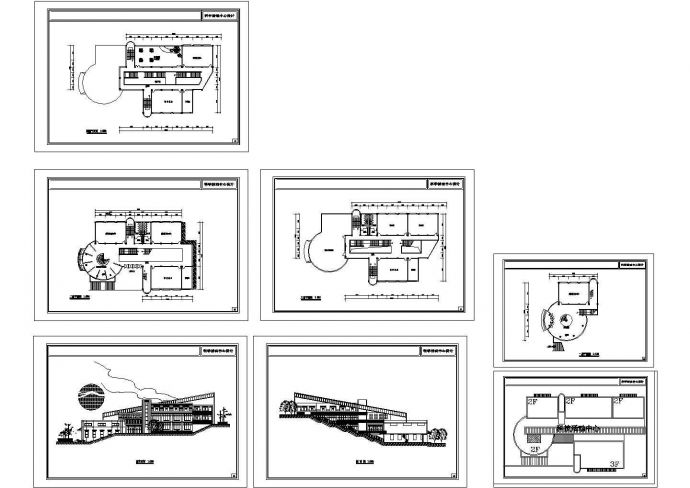 某中学四层科学活动中心大楼设计cad建筑方案图（大院设计）_图1
