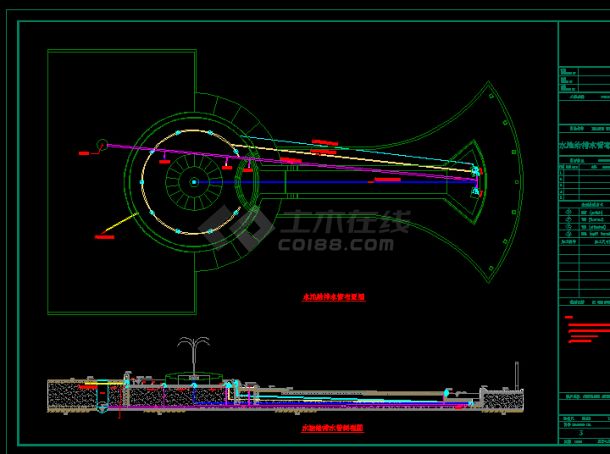 某地小型水池给排水cad施工图纸-图二