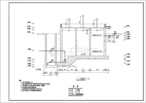 清水池、蓄水池标准设计图（总共6.6米）-图二