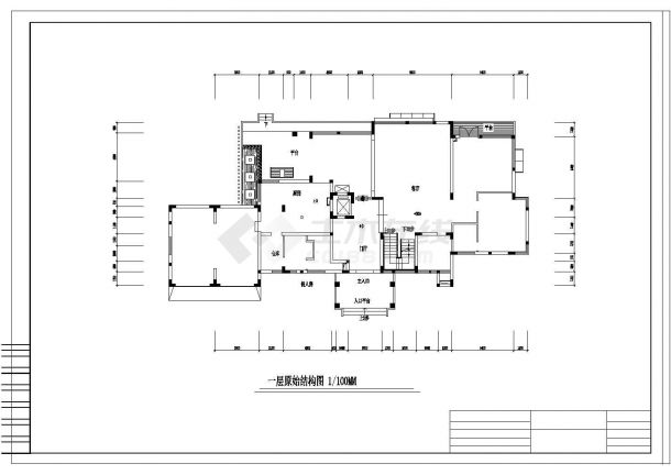 豪华住宅家装设计施工图（含效果图）-图二