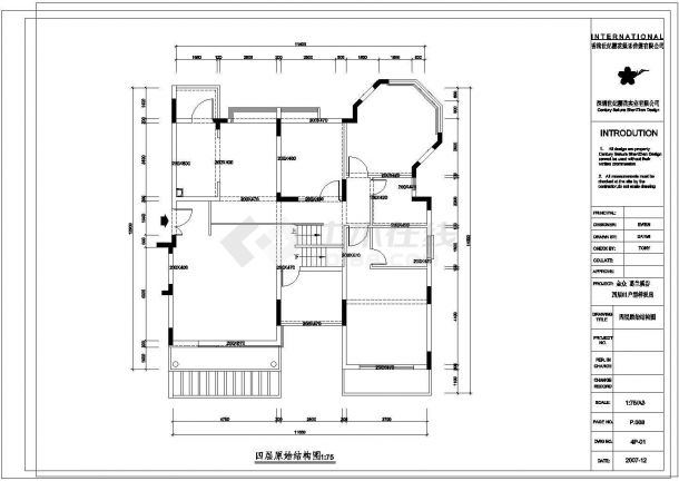 黑白色调室内装修施工图（含效果图）-图二