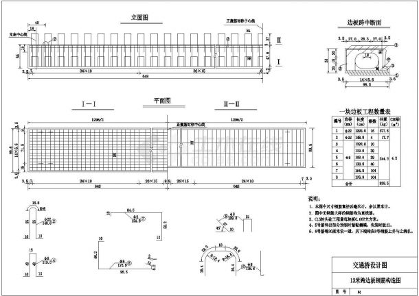 某河道灌注桩交通桥（施工图阶段，主要是钢筋图）-图一