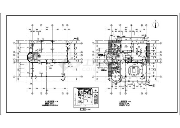 某小区精致四层别墅建筑CAD参考图-图二