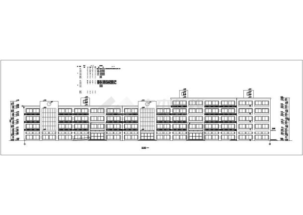 某三层框架结构办公综合楼建筑设计方案图纸-图二