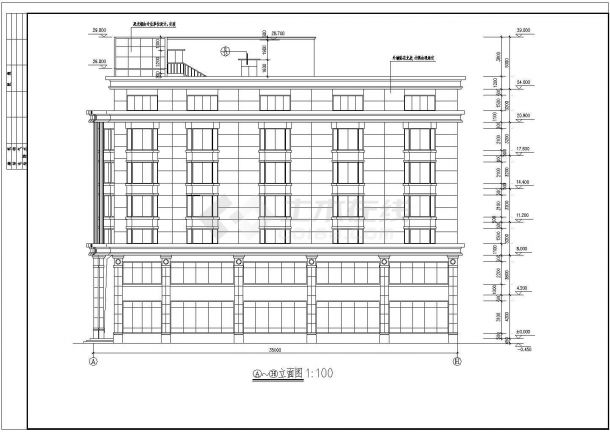某地区全新修建综合楼全套建筑图纸-图二