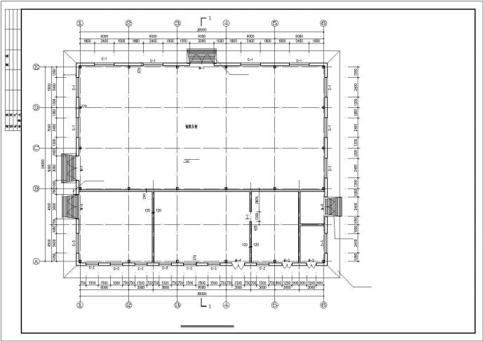 某地简单二层制氧厂房建筑施工图纸_图1
