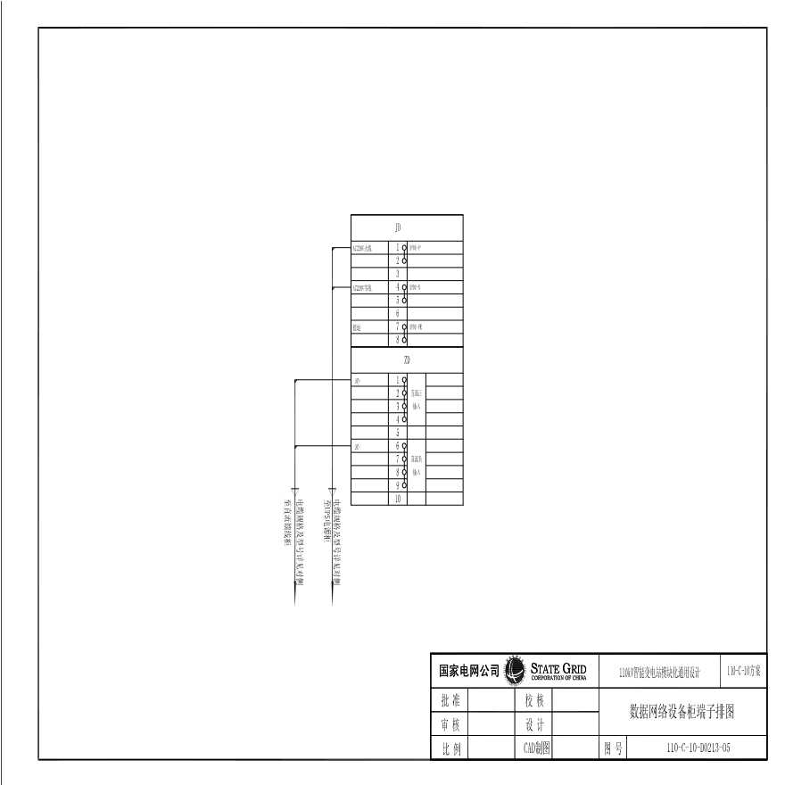 110-C-10--05 数据网络设备柜端子排图.pdf-图一