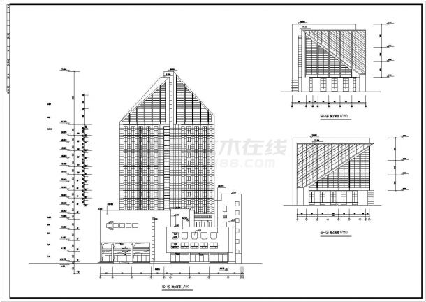 某地区地下一层地上十五层框架筒体结构五星级酒店全套建筑施工图-图二