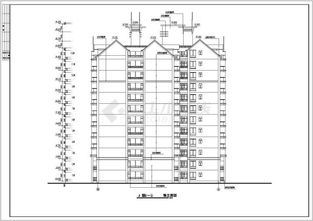 某地区高层建筑施工图纸（共9张）-图一