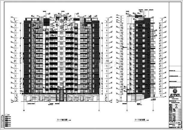 某小区14层住宅楼建筑设计施工图-图二