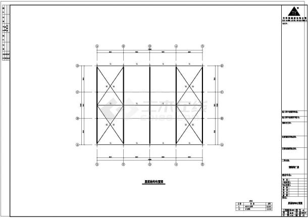 某省地方工程建筑15x20米CAD图-图二