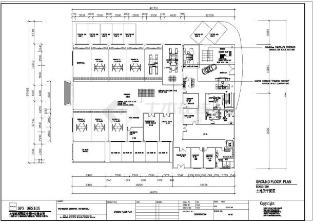 某地商场保时捷汽车展厅全套图纸CAD-图二
