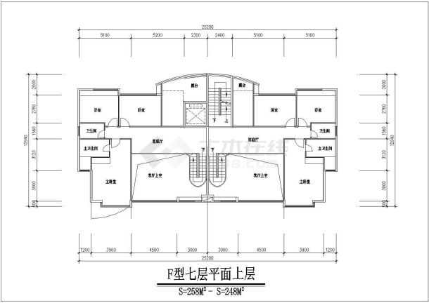 假日花园别墅建筑施工图纸（共6张）-图一