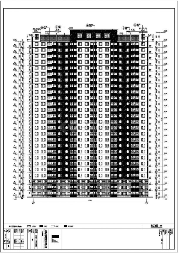 某地区26层住宅楼建筑设计施工图-图二