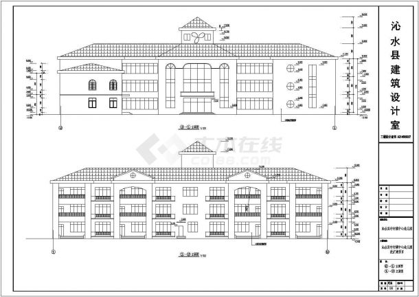 沁水县某地三层12班幼儿园建筑设计施工图-图一