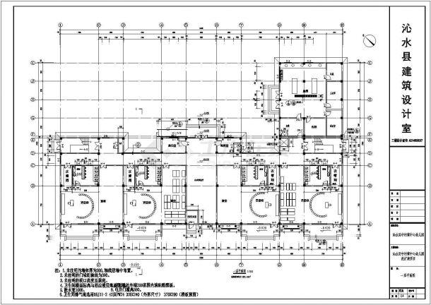 沁水县某地三层12班幼儿园建筑设计施工图-图二