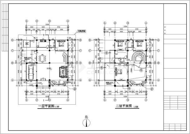 比较不错的一套3层经典别墅建筑图纸-图一